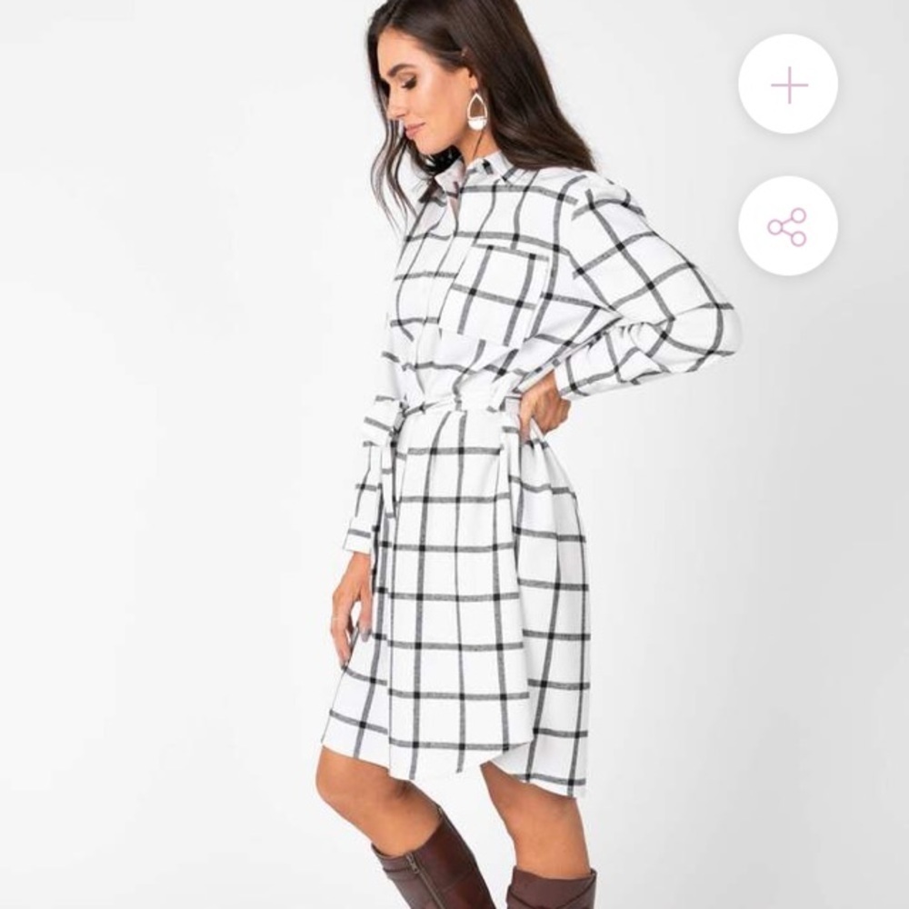 XS/S/M/XL Agnes & Dora Flannel Shirt Dress FF41